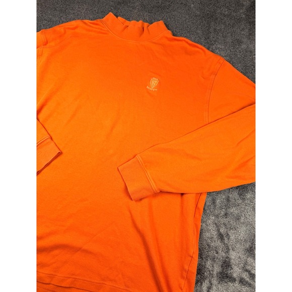 Jack Nicklaus Other - Jack Nicklaus Mens XL Orange Mock Neck Long Sleeve Scioto Country Club Cotton Te